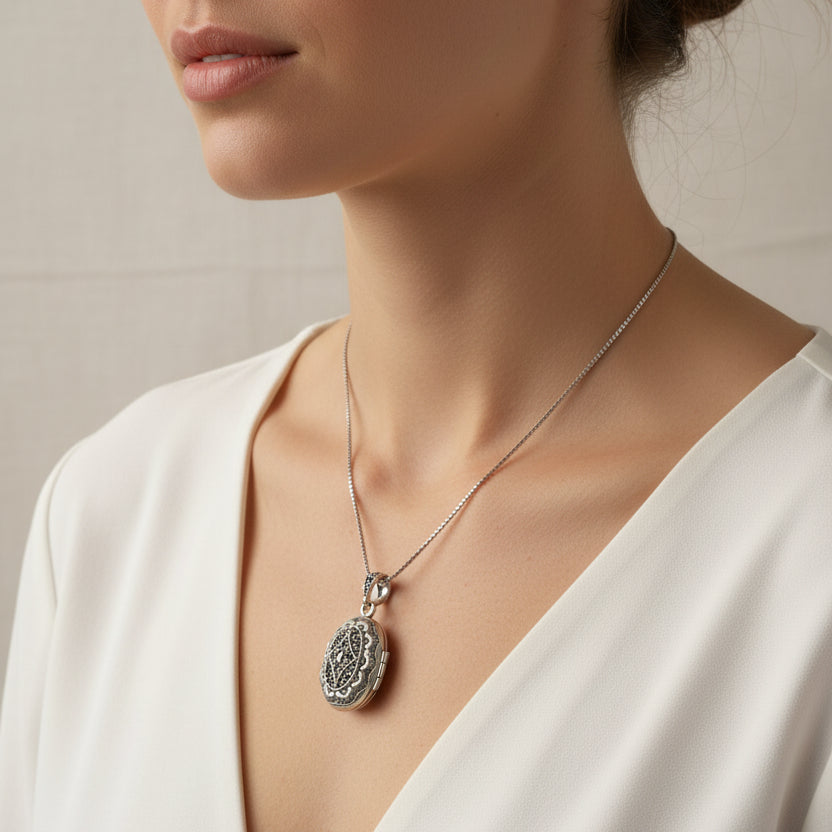 Florent Angel Wings Locket Necklace