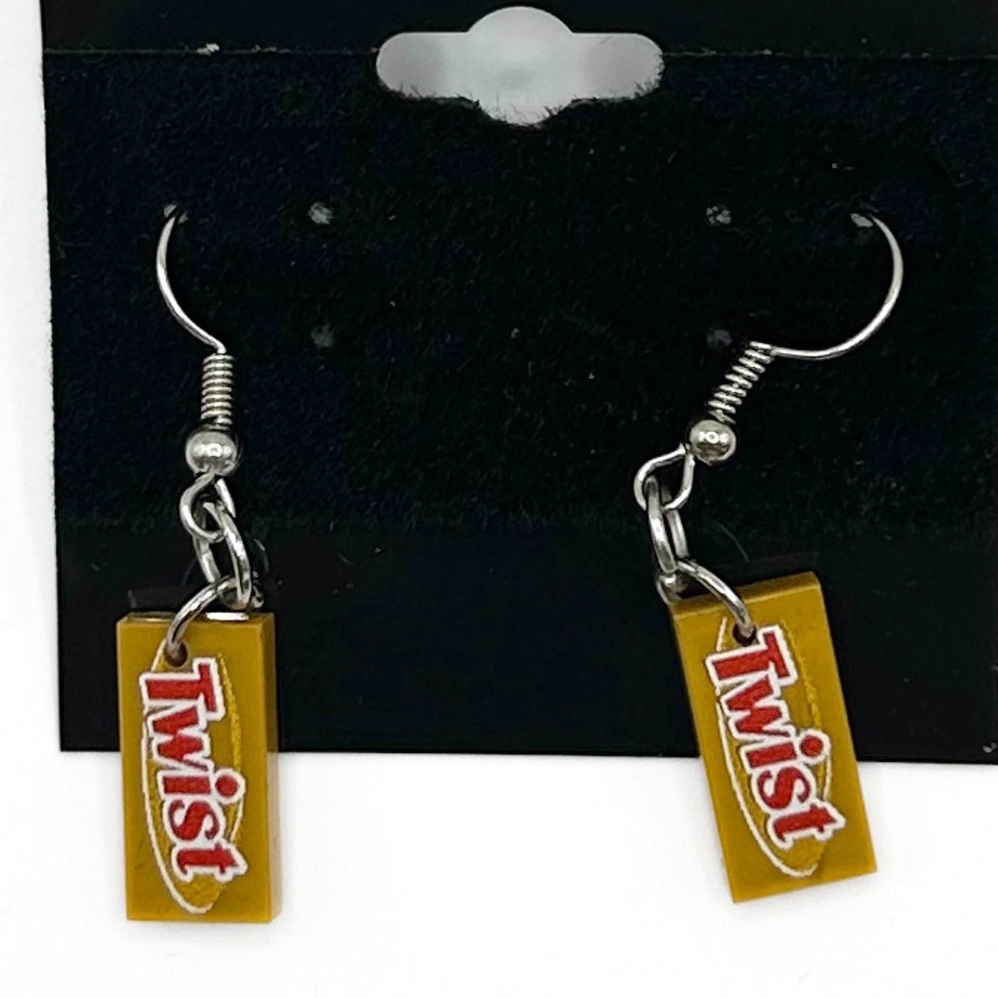 Twist Candy Earrings made from LEGO Bricks - B3 Customs - 