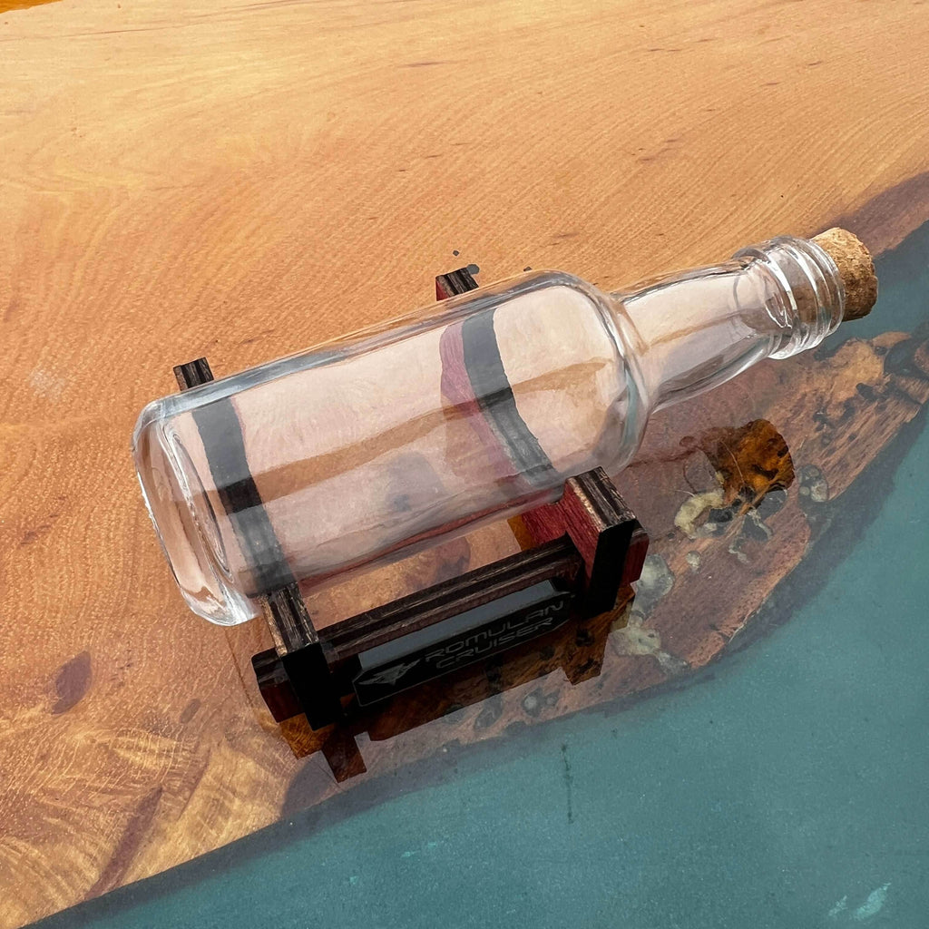 Star Trek USS Defiant Cloaked in a Shot Bottle - 