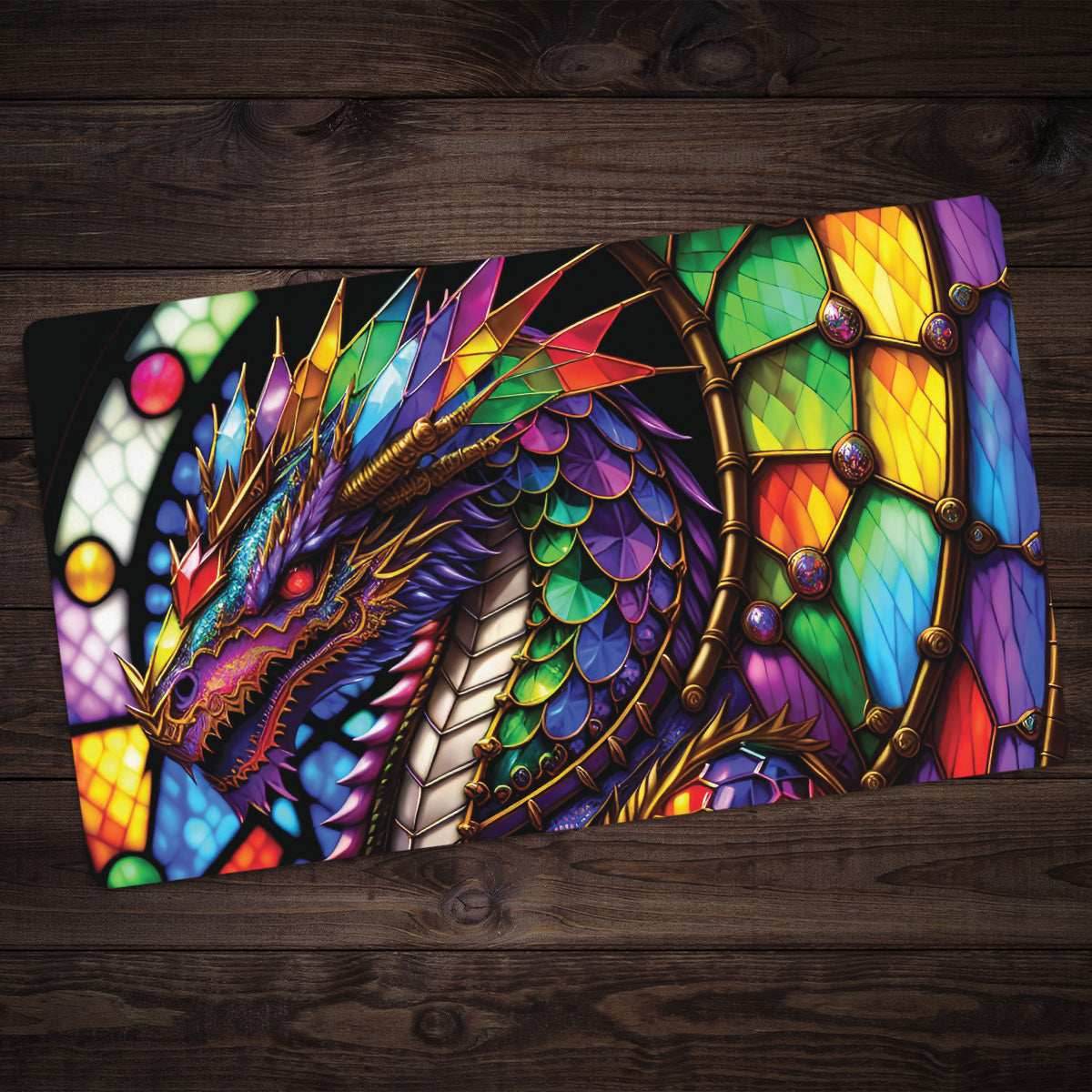 Queen Of The Prismatic Dragons Playmat - Standard Playmat / Plain
