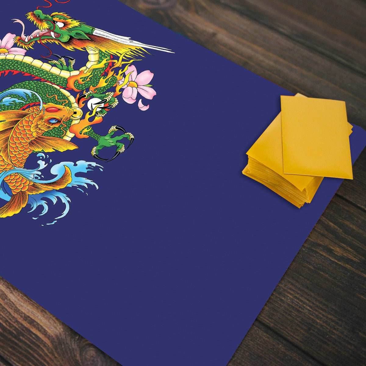 Dragon And Koi Playmat - Standard Playmat / Plain