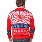 Marvel Spider-Man Symbol Offcially Licesned Adult Holiday Ugly Christmas Sweater - S