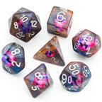 Demon Eye Dragon Eye Dice 7-Dice Set Resin Dungeons and Dragons Dice - 