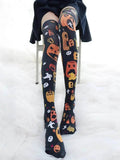 'Pumpkin Market' Limited Halloween Leg Tights - one sized / Ghost Party