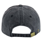 "Thankful Pumpkin" Embroidered Baseball Cap – Vintage Washed Black Hat