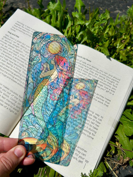 Mermaid Love Bookmark - Enchanting Ocean-Inspired Art, Whimsical Mermaid Gift, Magical Sea Creature Accessory, Unique