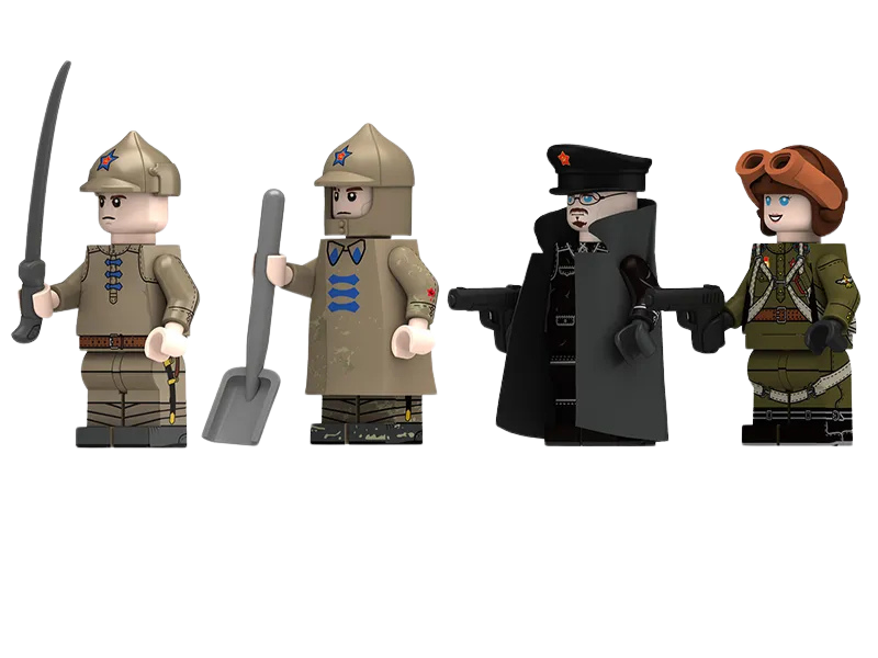 WWII - Russian Mixed Troops - 4 Man Squad - Mil-Blox