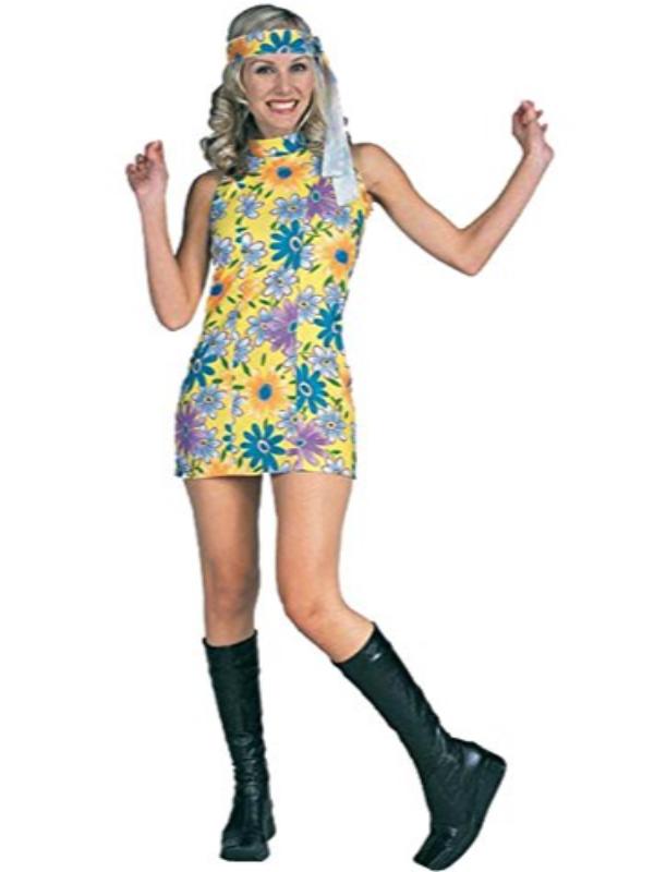 Adult 60s Groovy Girl Dress Costume