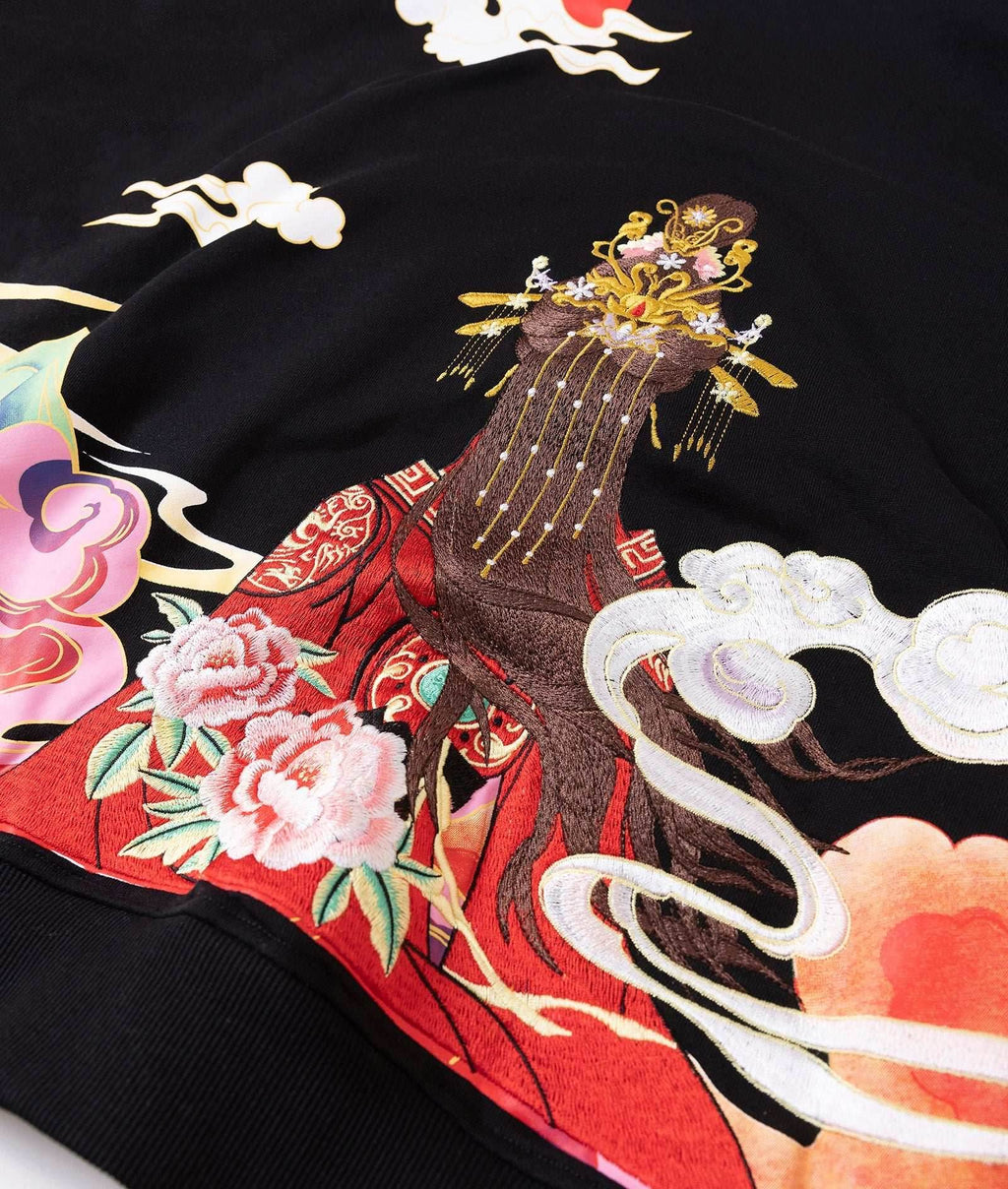 KH9241 Queen Himiko Embroidery Hoodie - Black / S
