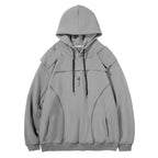 HiH29 Shadow Mixed Hoodie - Black / M