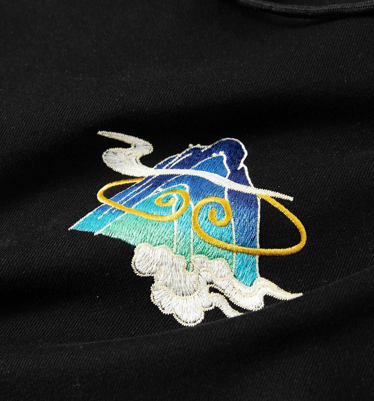 Monkey King Embroidery Hoodie - Black / S