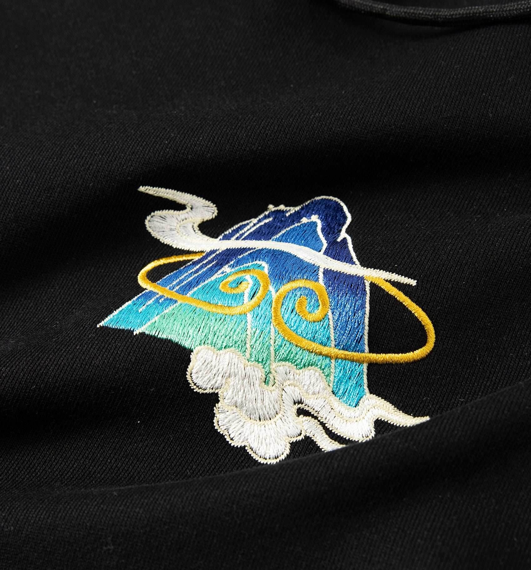 Monkey King Embroidery Hoodie - Black / S