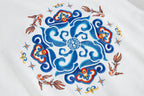 KH9201 Fish Art Embroidery Hoodie - Black / S