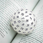 Silver Metal d100 w/ Purple Numbers Dungeons and Dragons RPG - 