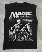 Magic The Gathering Drudge Skeletons Cut-Off Black T-Shirt