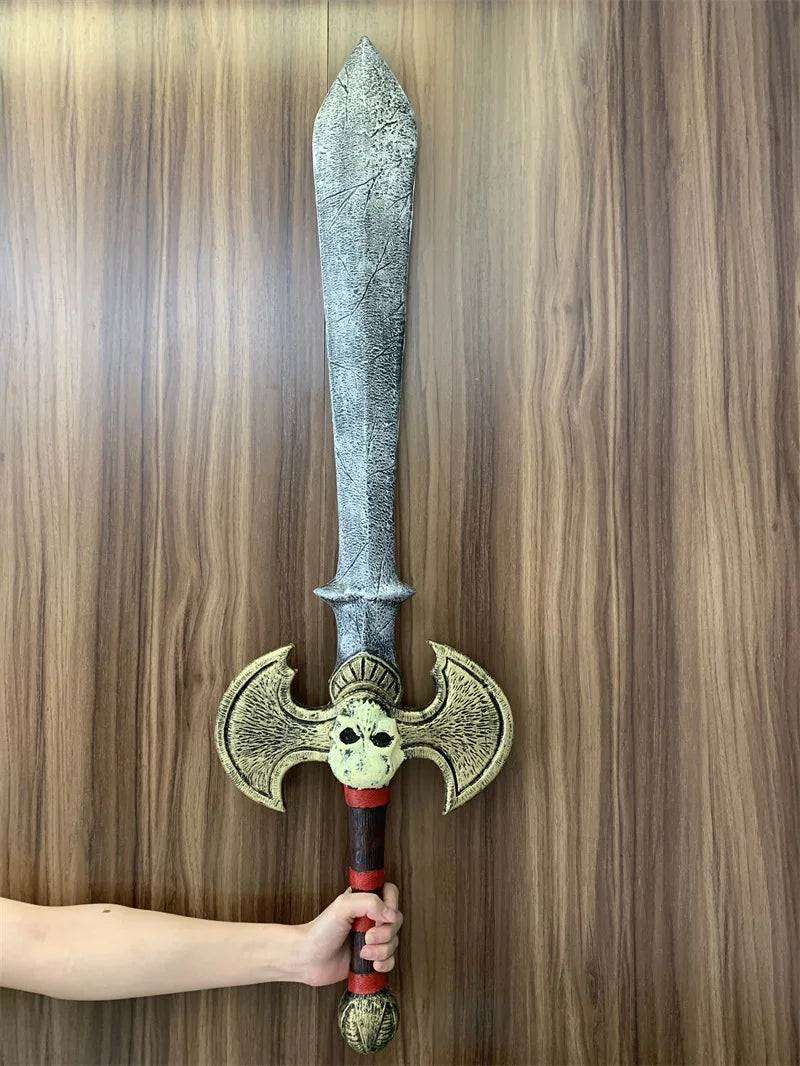 1:1 Battle Beast King Sword Cosplay Chaos Blade War Warrior Weapons Sacrifice Role Prop Skull Knife Carnival Safety PU Model Toy