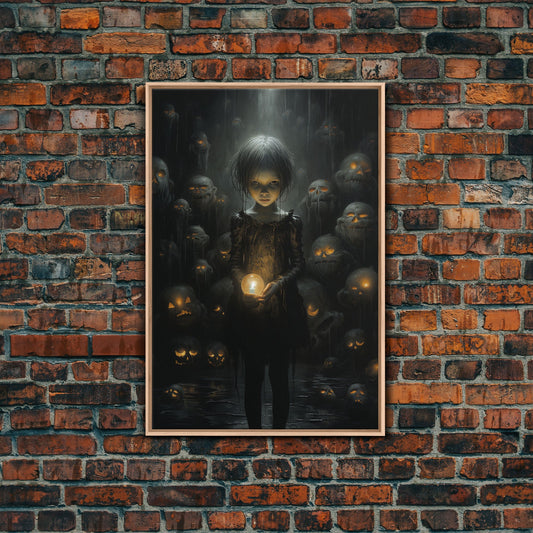 Dark Fantasy Art, Spooky Decor, Goth Decor, Canvas Print, Wall Art, Vertical Print, Dark Wall Art, Video Game Art, Gaming Wall Decor