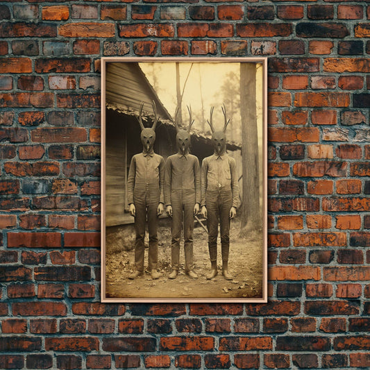 Creepy Wall Art, Dark Fantasy Art, Dark Wall Art, Spooky Art, Gothic Wall Art, Canvas Print, Wall Art, Vertical Print, Horror Decor - 8x12 Inches / Light Oak Frame