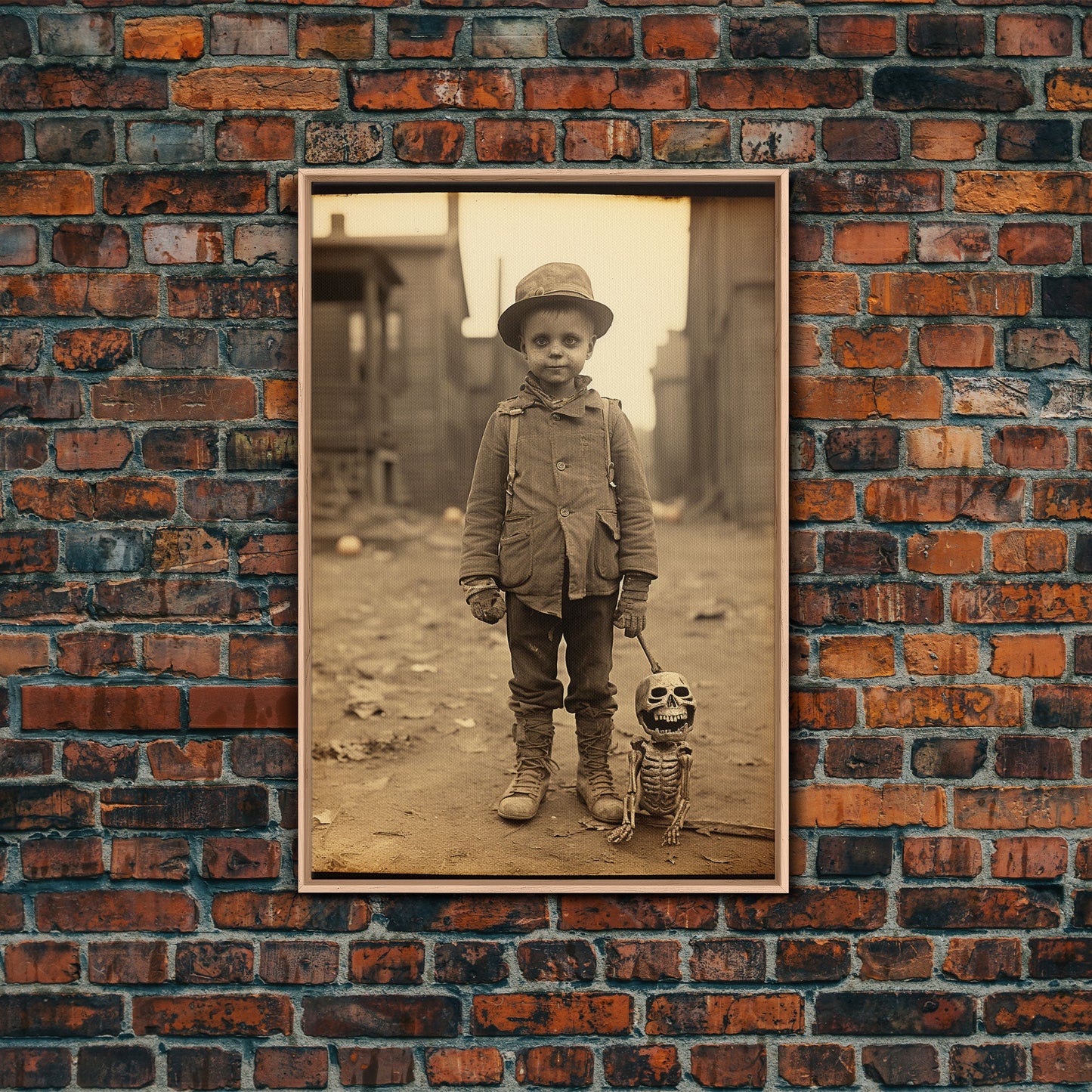 Creepy Wall Art, Skeleton Wall Art, Spooky Decor, Dark Fantasy, Horror Art, Canvas Print, Wall Art, Vertical Print, Home Decor, Wall Decor