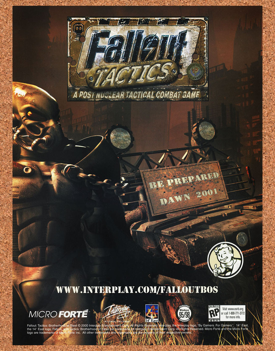 2002 Fallout Tactics PC Original Video Game Ad