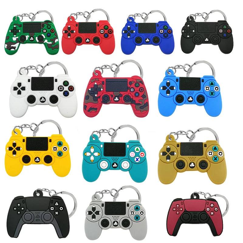 1 PCS PVC Key Chains Colorful Game Controller Joystick Keyring Cute Car Keychain Gift for Game Festival Souvenir Friends Gifts