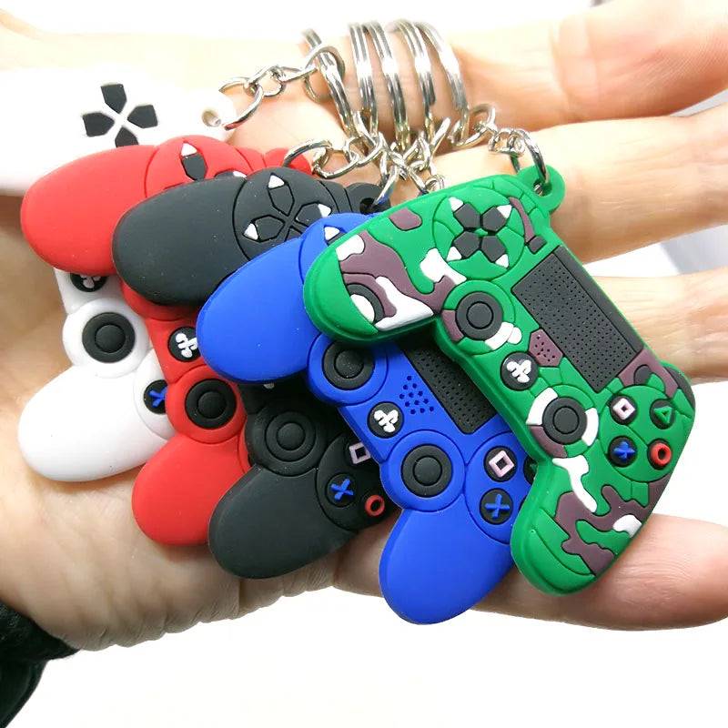 1 PCS PVC Key Chains Colorful Game Controller Joystick Keyring Cute Car Keychain Gift for Game Festival Souvenir Friends Gifts