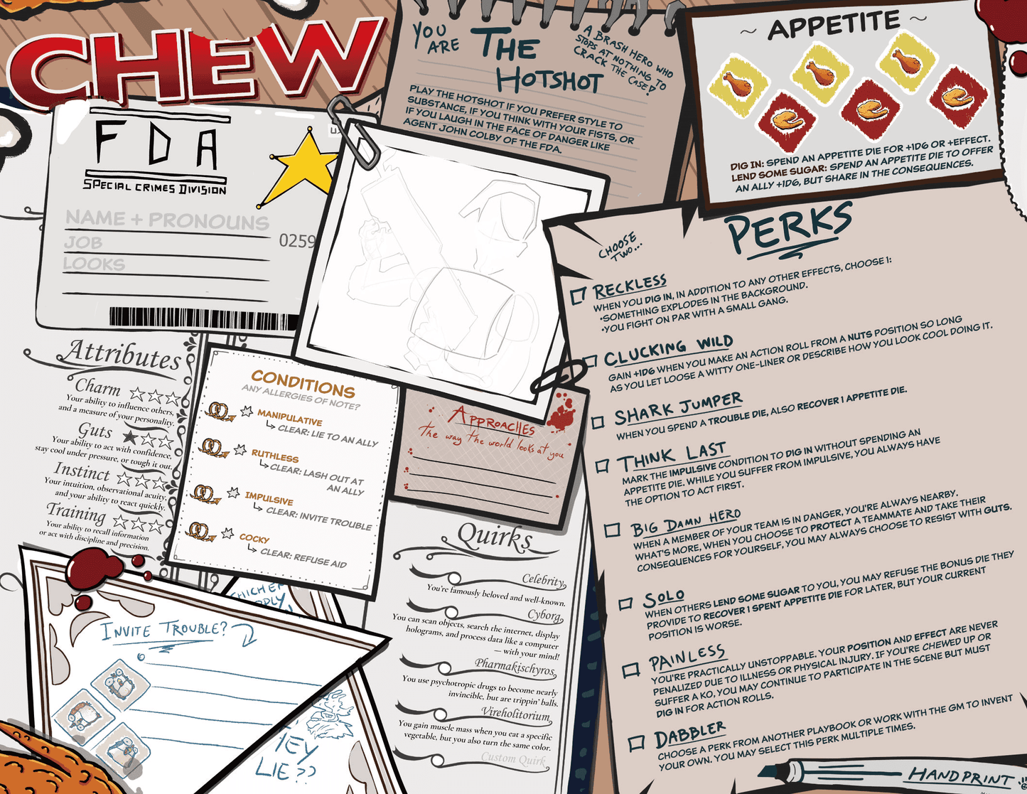 CHEW: Character Menus (RPG Supplement) - 