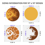 Venus Planet Wall Mural Stencil Set