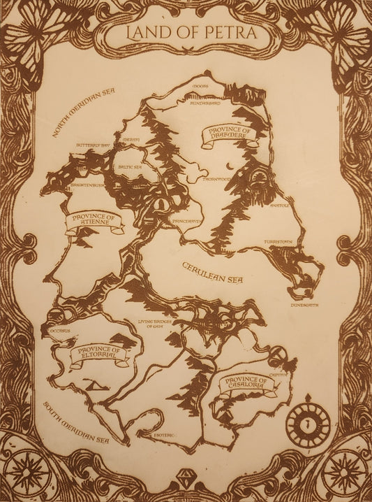 Leather Land of Petra Fantasy Map