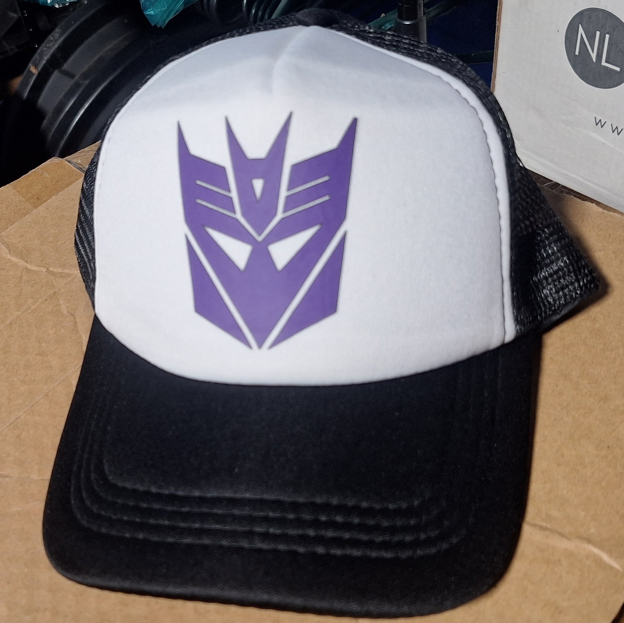 Adjustable Trucker Baseball Cap with Decepticon Logo from Transformers