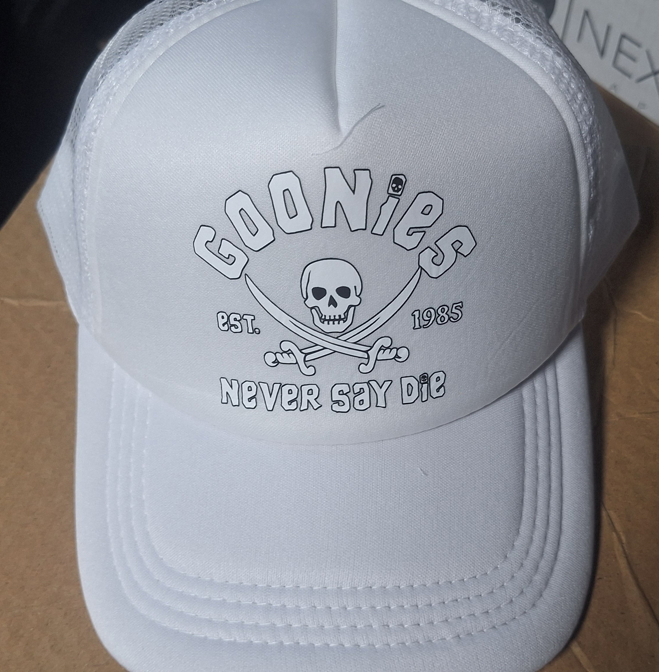Adjustable Trucker Baseball Cap - Goonies 'Never Say Die' Design