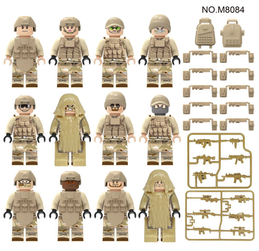 Valor Guard 12 Man Desert Combat Squad - Mil-Blox