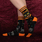 Vintage Black Cat Crew Socks - 