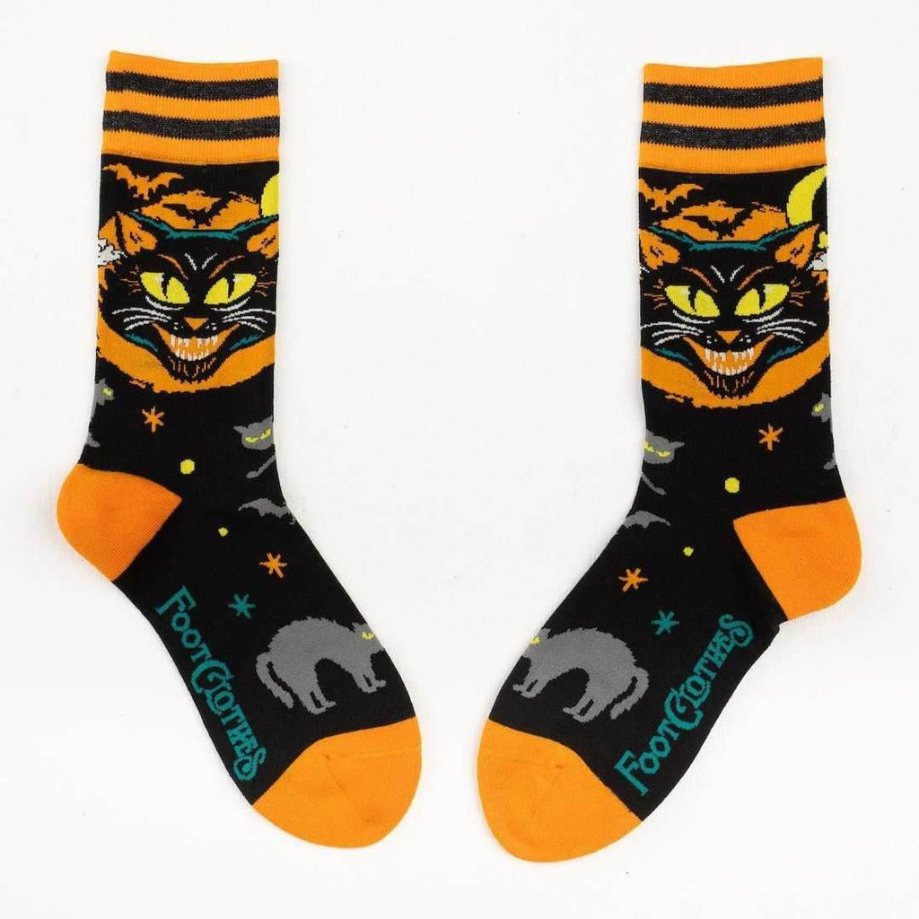 Vintage Black Cat Crew Socks - 