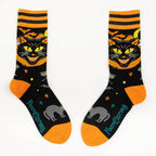 Vintage Black Cat Crew Socks - 
