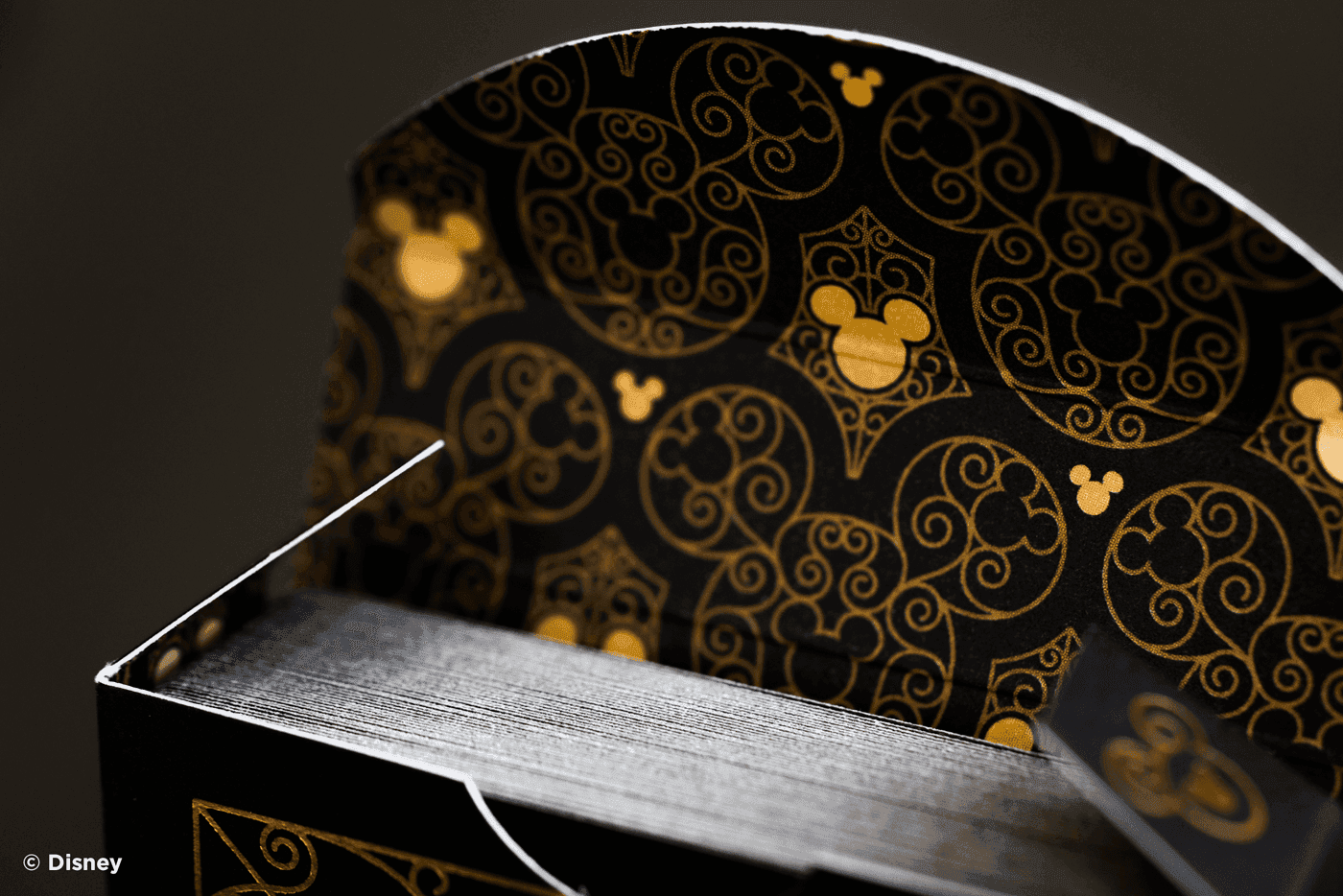 Disney Mickey Mouse inspired Black and Gold Playing Cards - 