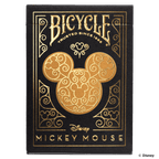 Disney Mickey Mouse inspired Black and Gold Playing Cards - 