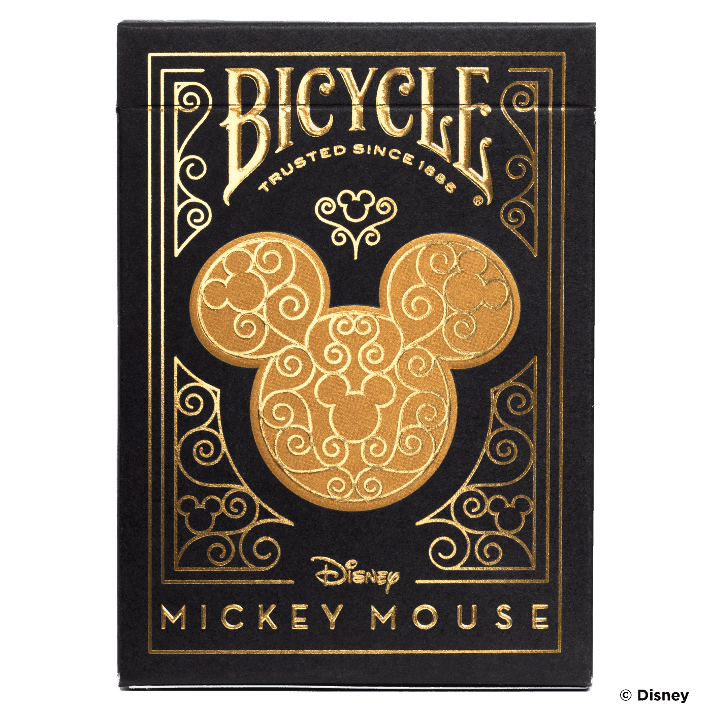 Disney Mickey Mouse inspired Black and Gold Playing Cards - 