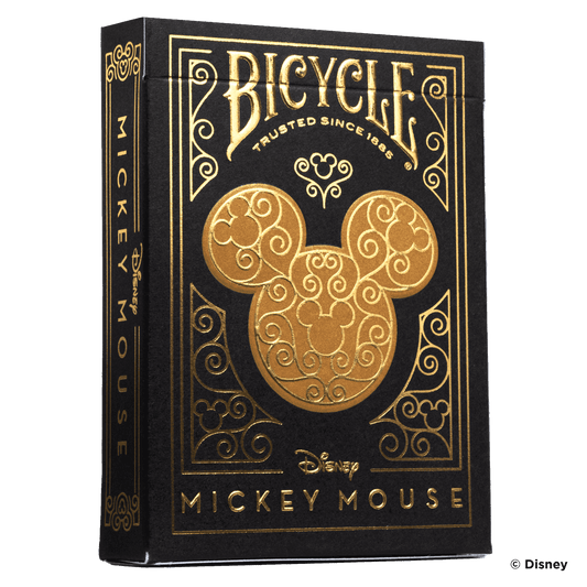 Disney Mickey Mouse inspired Black and Gold Playing Cards - 
