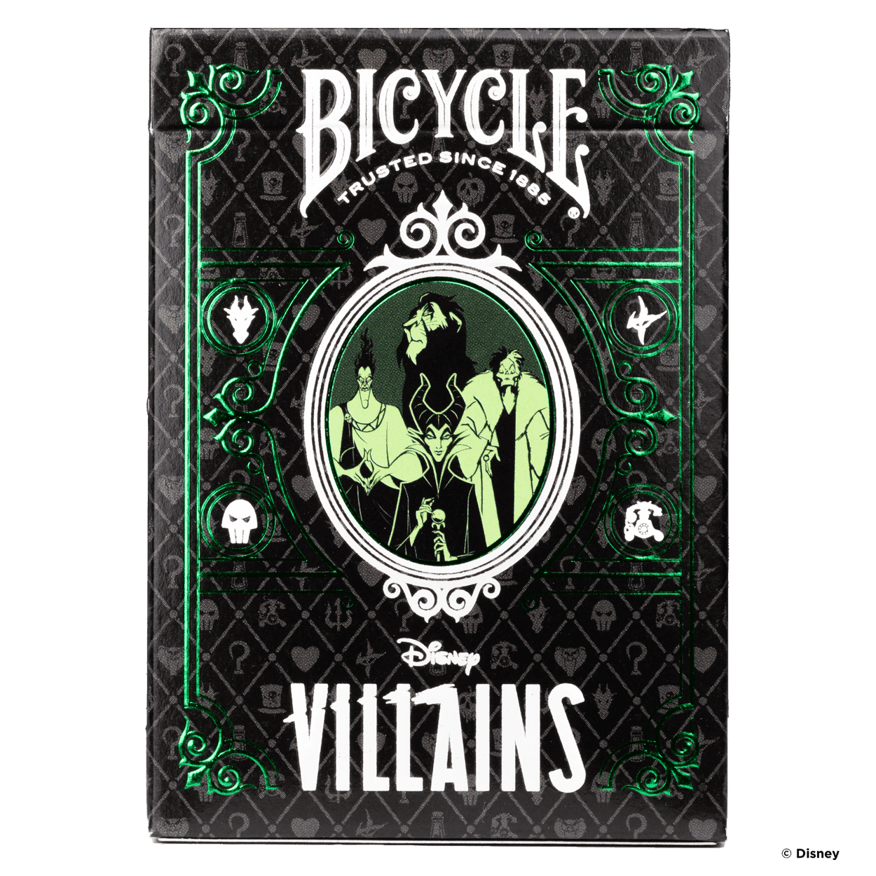 Disney Villains Inspired Playing Cards by Bicycle- Green - 
