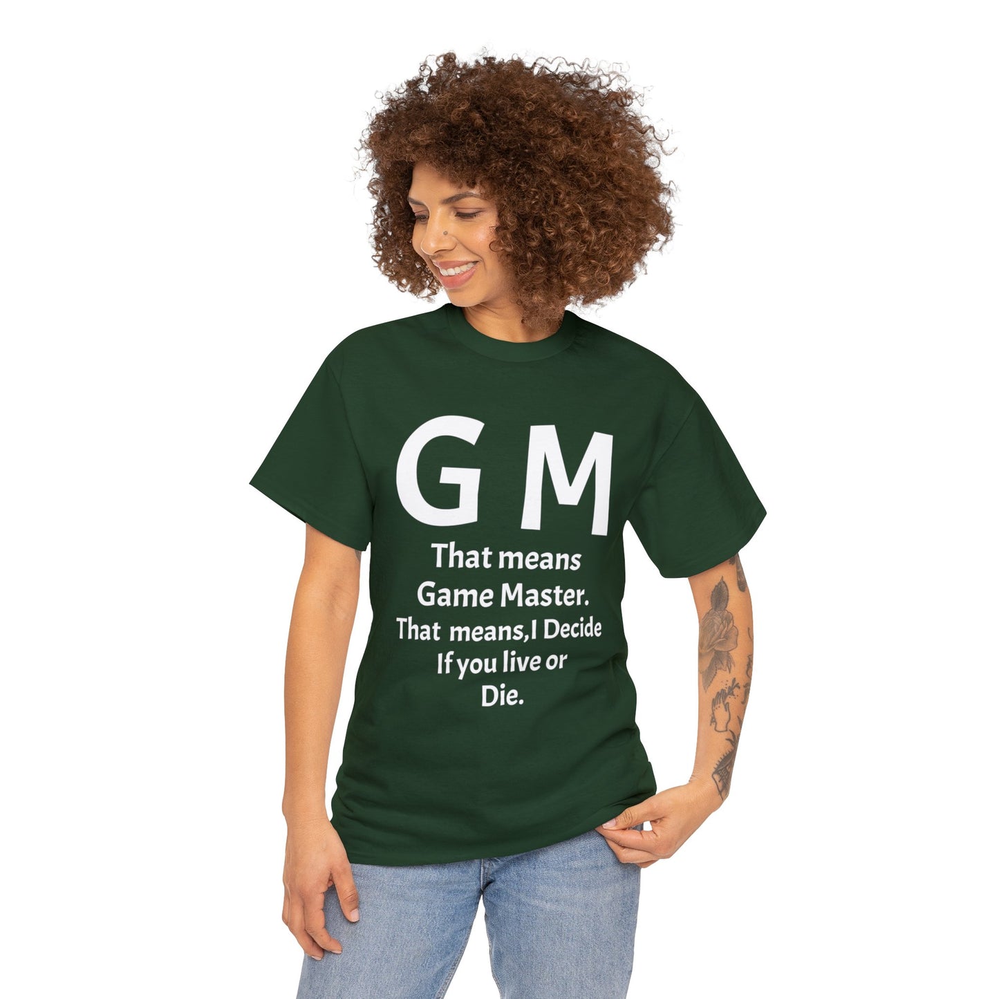 Game Master Means i decide if you live or die Unisex Heavy Cotton Tee-DungeonDice1