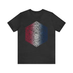 Red, White, and Blue Ombre Ornamental Dice Shirt - Dark Grey Heather / S