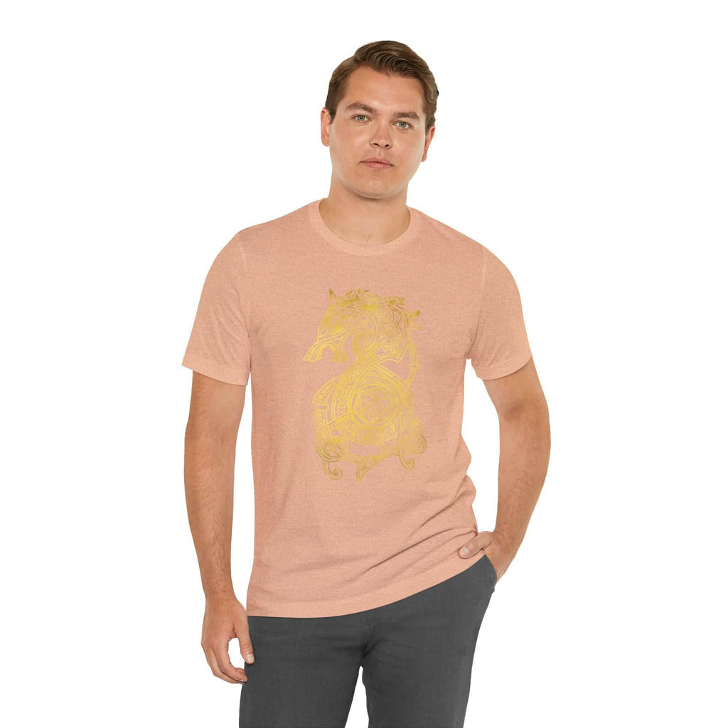 Golden Celtic Dice Dragon Shirt - Army / S