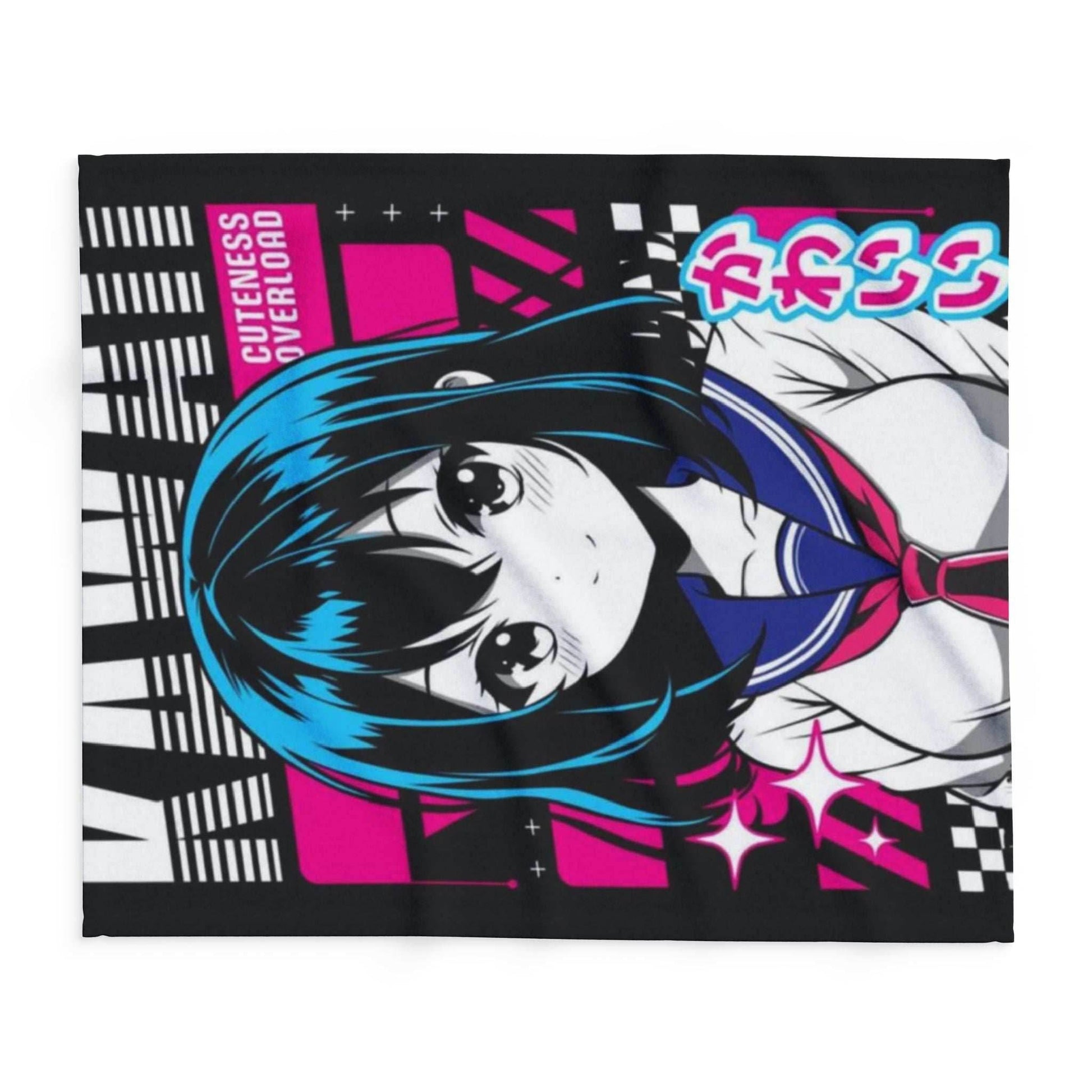 Kawaii Anime Arctic Fleece Blanket, Cozy Throw, Cute Decor, Modern Bedroom, Gift for Fans, Soft Snuggle Blanket - 30'' × 40''