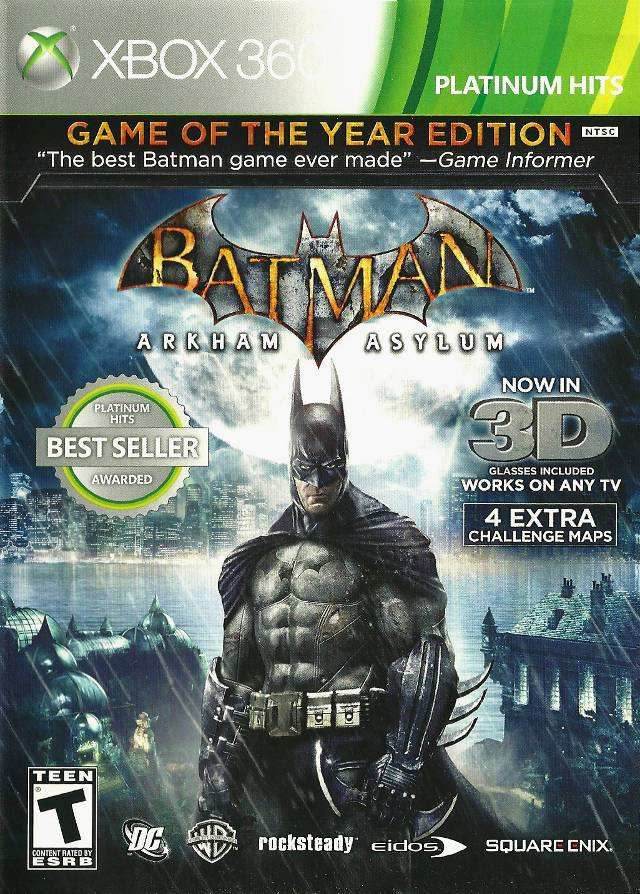 Batman: Arkham Asylum Game Of The Year Edition (Platinum Hits) (Xbox 360) - Game Manual Only