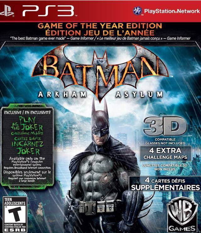 Batman: Arkham Asylum Game Of The Year Edition (Greatest Hits) (Playstation 3) - Game Manual Only