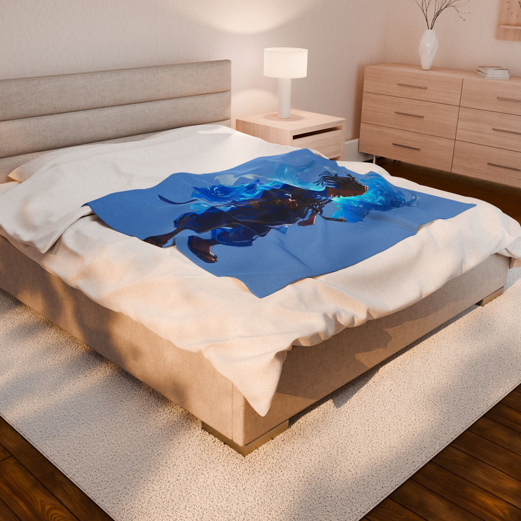 Wolf Warrior Plush Blanket
