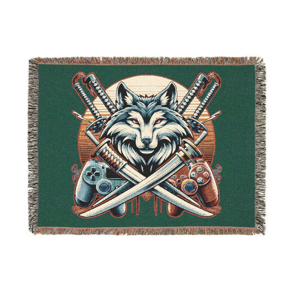 Xp wolf gamer warrior Woven Blanket