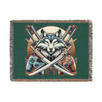 Xp wolf gamer warrior Woven Blanket