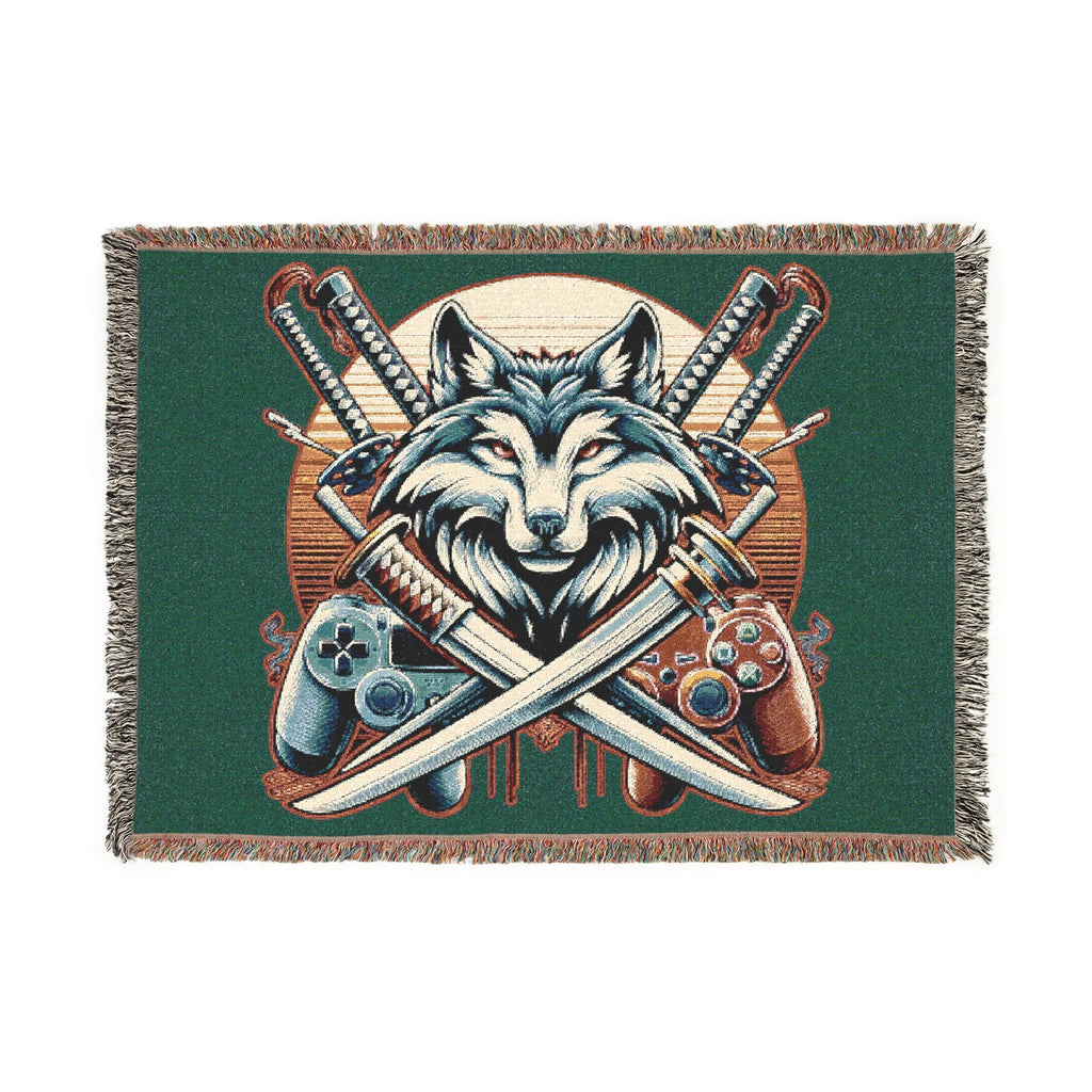 Xp wolf gamer warrior Woven Blanket